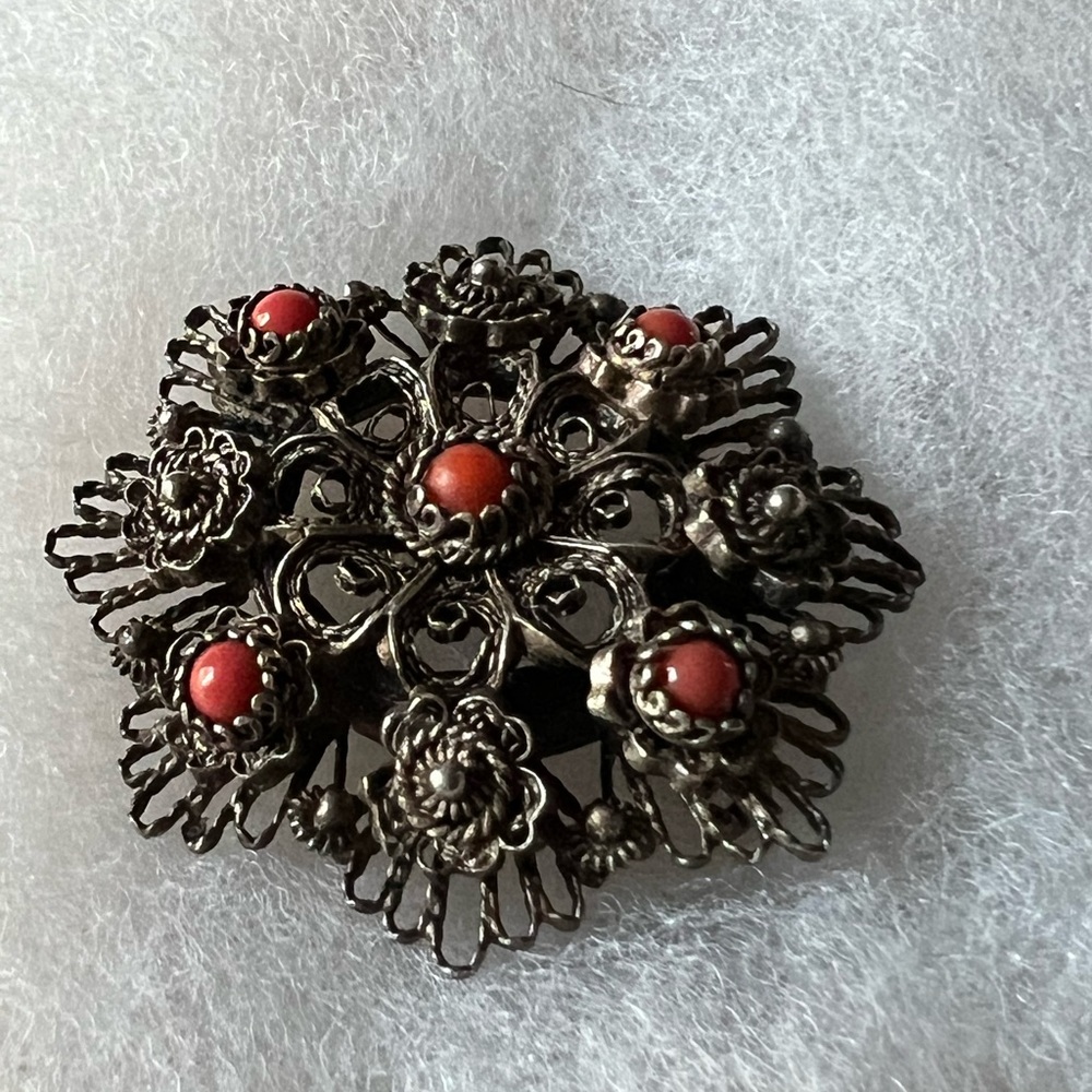 Vintage Coral Brooch